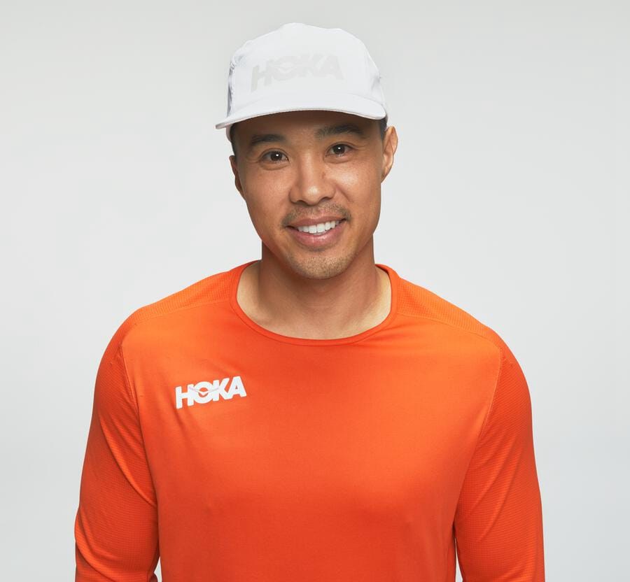 Hoka One One Performance 3/4 Sleeve - Men Tops - Orange,Australia MQU-097548